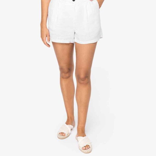 Spasso Ladies Linen Bermuda Shorts Thumbnail