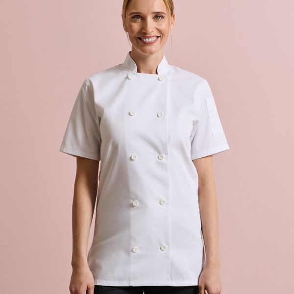 Premier Ladies Short Sleeve Chef's Jacket Thumbnail